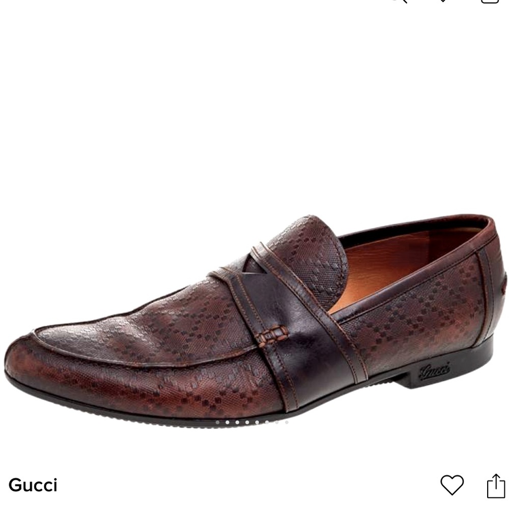 GUCCI HILLARY DIAMANTÉ PENNY LOAFERS DISTRESSED